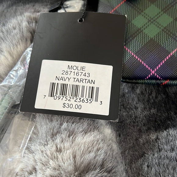 Nanette Lepore Molie Navy Tartan Tech Wristlet NWT - Picture 2 of 4
